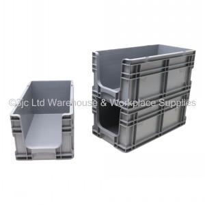 Heavy Duty Stacking Euro Box 50cm 22 Litre Open Front